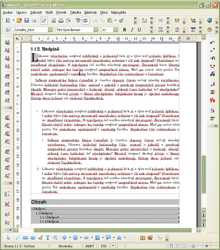 Správne zobrazené OpenType písmo v OpenOffice.org vo Windows