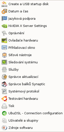 UbuDSL v nabídce aplikací