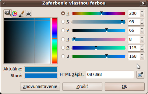 Zafarbenie vlastnou farbou