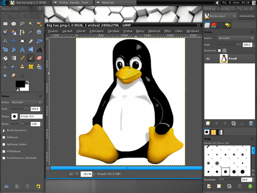 GIMP v Ubuntu Studiu