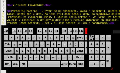 Virtuální klávesnice
