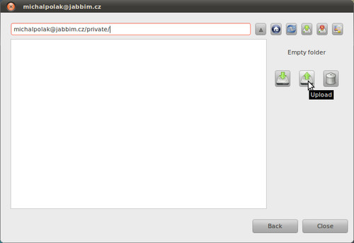 Ovládání Jabber disku přes Jabbim klienta