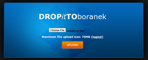 Uploader DropItTo.Me vypadá vkusně a jednoduše