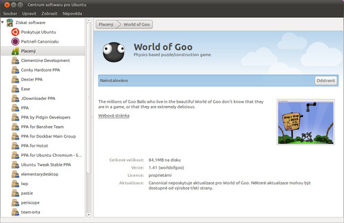 Indie hra World of Goo v Centru softwaru