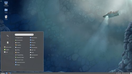 Cinnamon ve Fedoře, vlajkové distribuci GNOME 3, zdroj fedoraforum.org