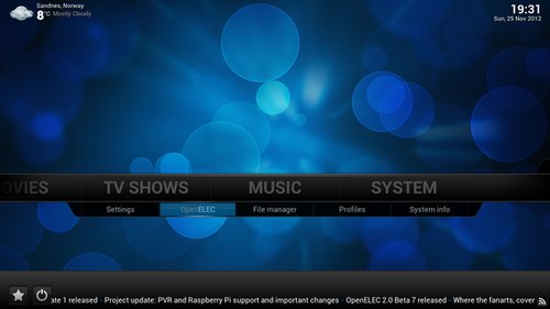 OpenELEC – XBMC optimalizované pro Raspberry Pi