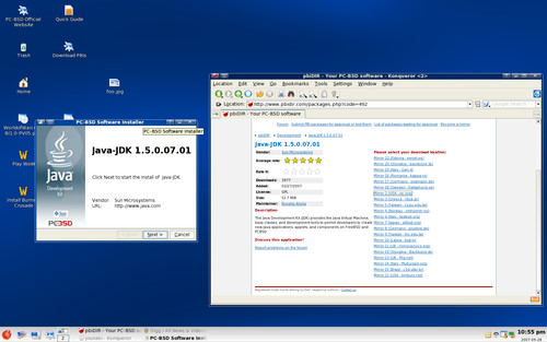 Inštalácia Javy je v PC-BSD jednoduchšia ako vo FreeBSD