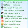Kontextová nabídka stromu dokumentů