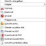 Kontextová nabídka u souboru ve formátu DOC