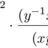 $\left(\dfrac{x^\frac{2}{5}}{y^\frac{3}{2}}\right)^{-2}\cdot \dfrac{(y^{-1}x^{-2})^{-\frac{1}{2}}}{(xy^2)^\frac{1}{10}}$