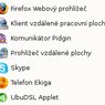 UbuDSL Applet v nabídce aplikací