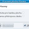 Nastavení pracovní plochy Plasma