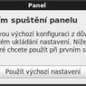 Zvolte si nastavení panelu