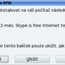 Dialog k instalaci RPM balíčku v Mandriva Linuxu 2009