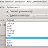 Takto vypadá nastavení zóny pro konkrétní připojení pomocí nástroje Network Connections v systémových nastaveních KDE. Podobné „