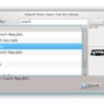 Dialogové okno volby Import from Open Clip Art v Inkscape 0.48.3