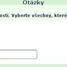 Příklad otázky s výběrem více možností a políčkem pro tvořenou odpověď