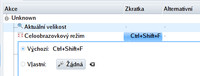 Úprava klávesových zkratek
