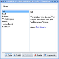 Výběr tématu pro statickou HTML galerii