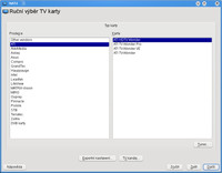 Ruční výběr televizní karty