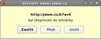 Jdem.cz: Zkrácený odkaz byl úspěšně vytvořen