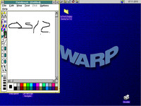 Staručký Paintbrush (OS/2 Warp 4) podporoval iba súbory BMP, MSP a PCX