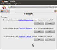 Autorizace Jabber disku