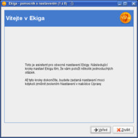 První instalační okno programu Ekiga