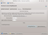 Konfigurace zálohování v systému Nepomuk