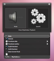 Ovládání hudebního přehrávače Rhythmbox