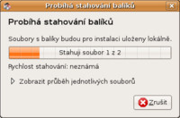 Probíhá instalace softwaru