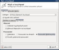 Nastavení myši a touchpadu