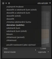 Předvolby modulu ekvalizer