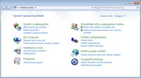 Ovládací panely ve Windows 7
