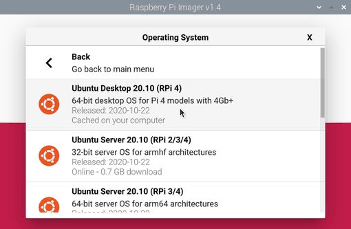 Raspberry Pi Imager v1.4